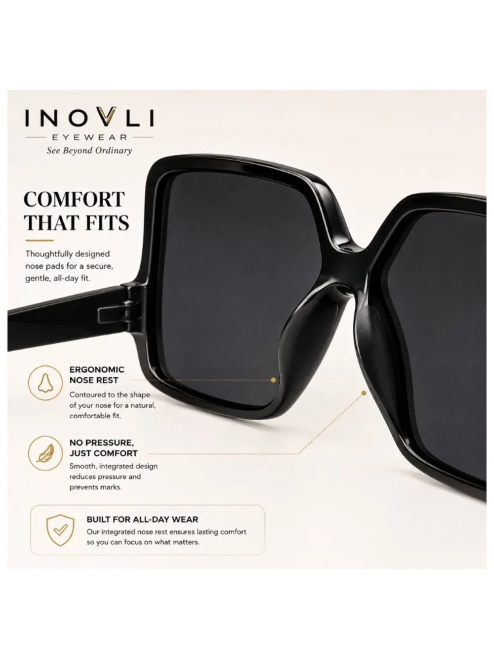 Luxury Oversized Square Designer Style Sunglasses UV400 Fashion Women Shades